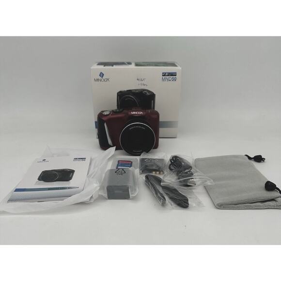 Minolta MND50 48 MP / 4K Ultra HD 16X Zoom Digital Camera (Red) - Picture 1 of 4